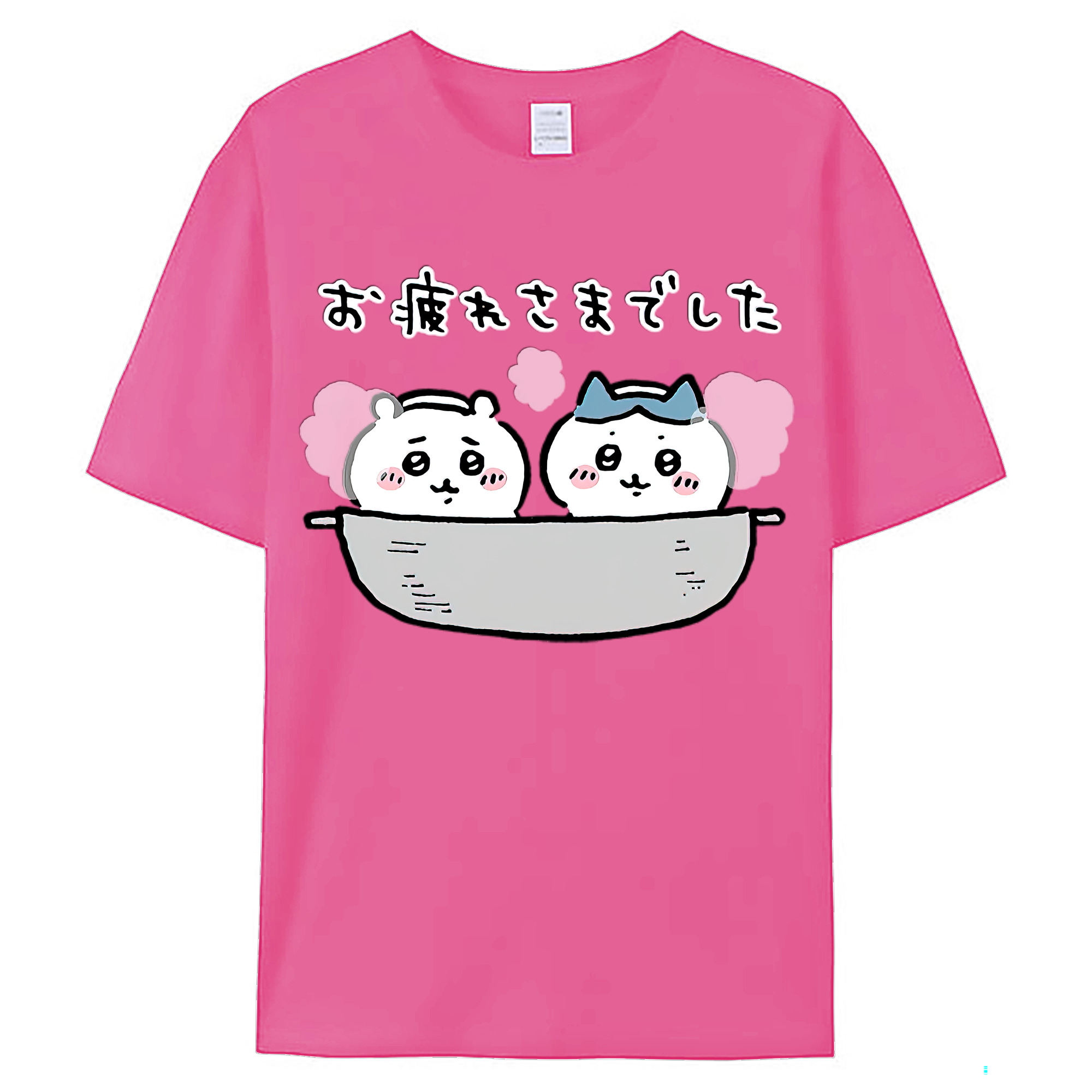（画像用） ちいかわ ハチワレ Chii-kawa hachiware レディースカジュアルプリントTシャツ（綿100％）